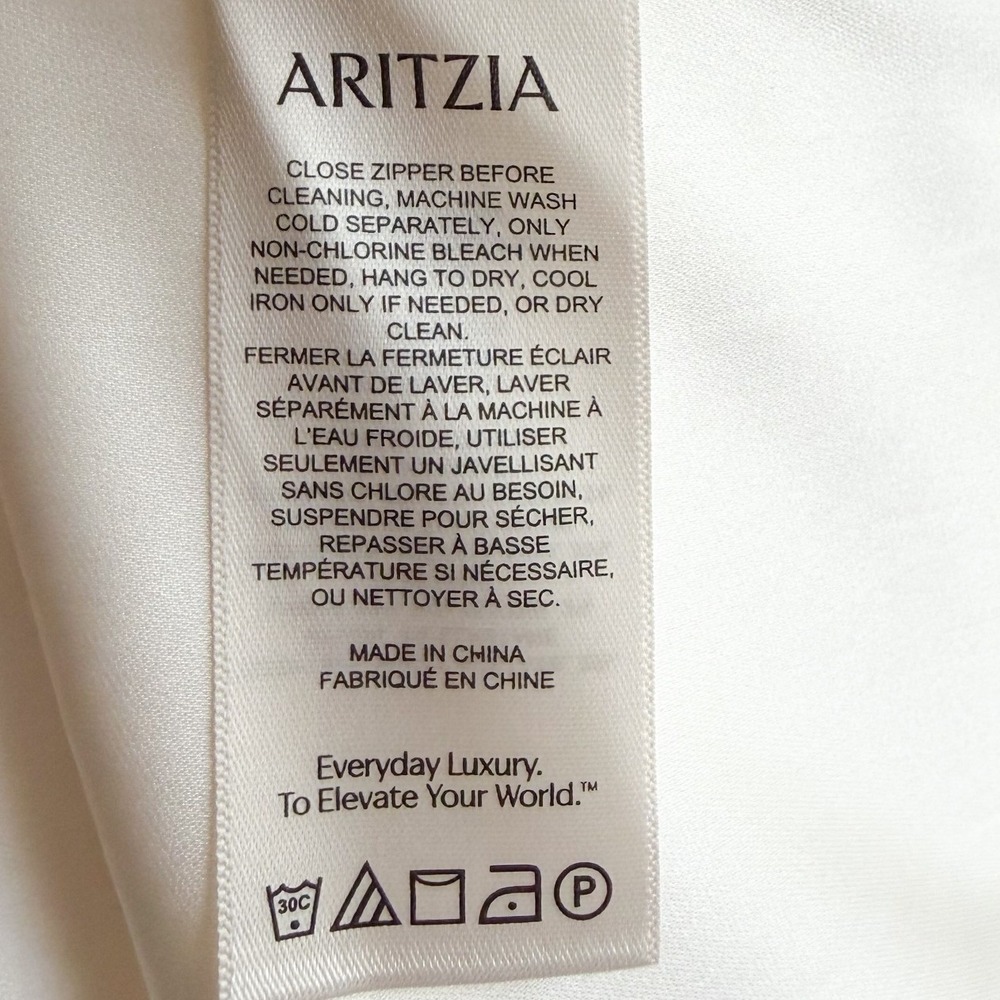 NWT Aritzia TEN Shimmer Satin Tube Dress Strapless Princess Seams Size 12 - Picture 4 of 6